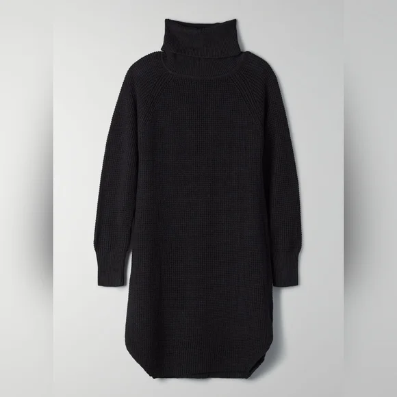 Aritzia Wilfred Free Bianca Knit sweater Dress mini dress black size XS - Picture 4 of 11